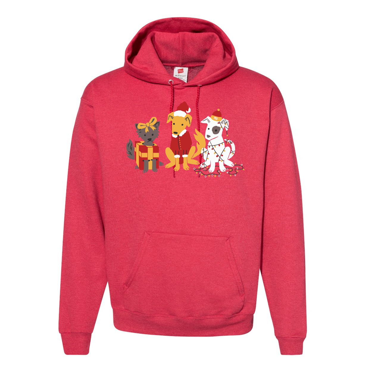 Happy Howli-days (Heather Red) / Hoodie - Route One Apparel