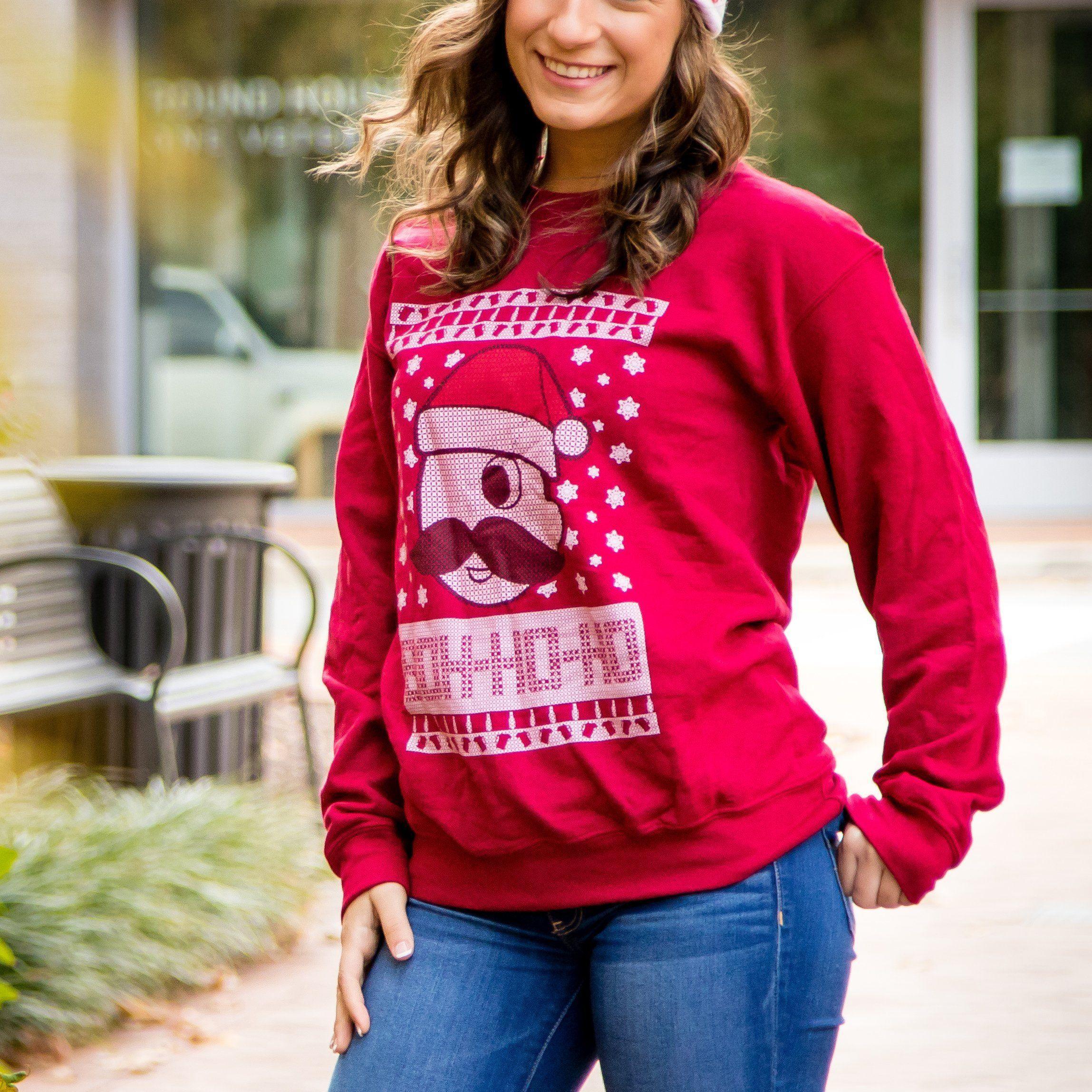 Boh Ho Ho (Cardinal Red) / Crew Sweatshirt - Route One Apparel