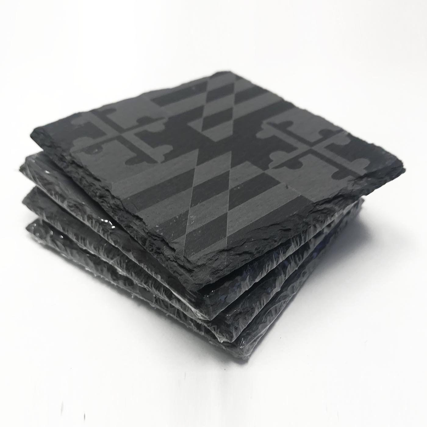 Maryland Flag Etched / Slate Coaster - Route One Apparel