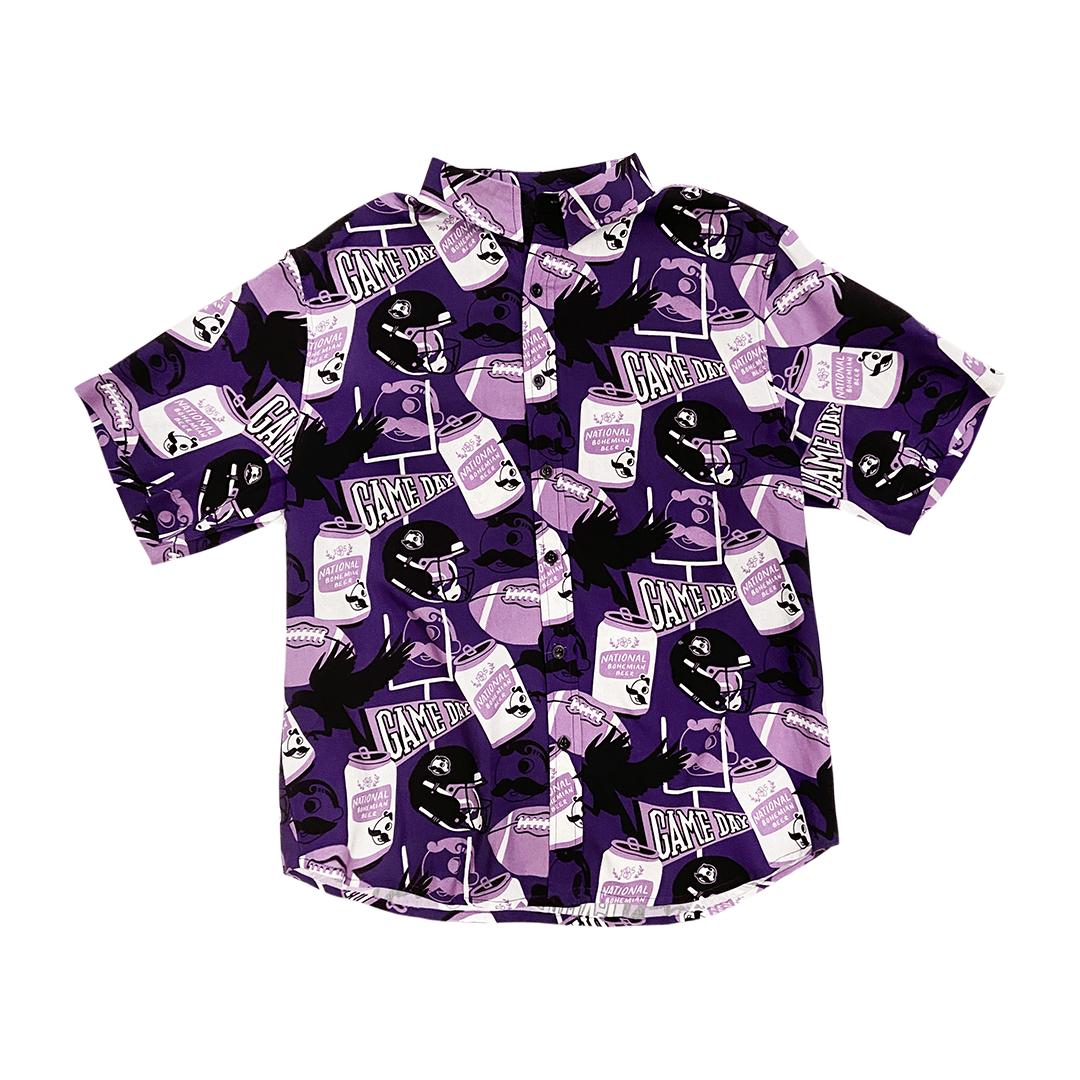 *PRE-ORDER* Natty Boh Purple Game Day (Purple) / Hawaiian Shirt (Estimated Ship Date June 25) - Route One Apparel