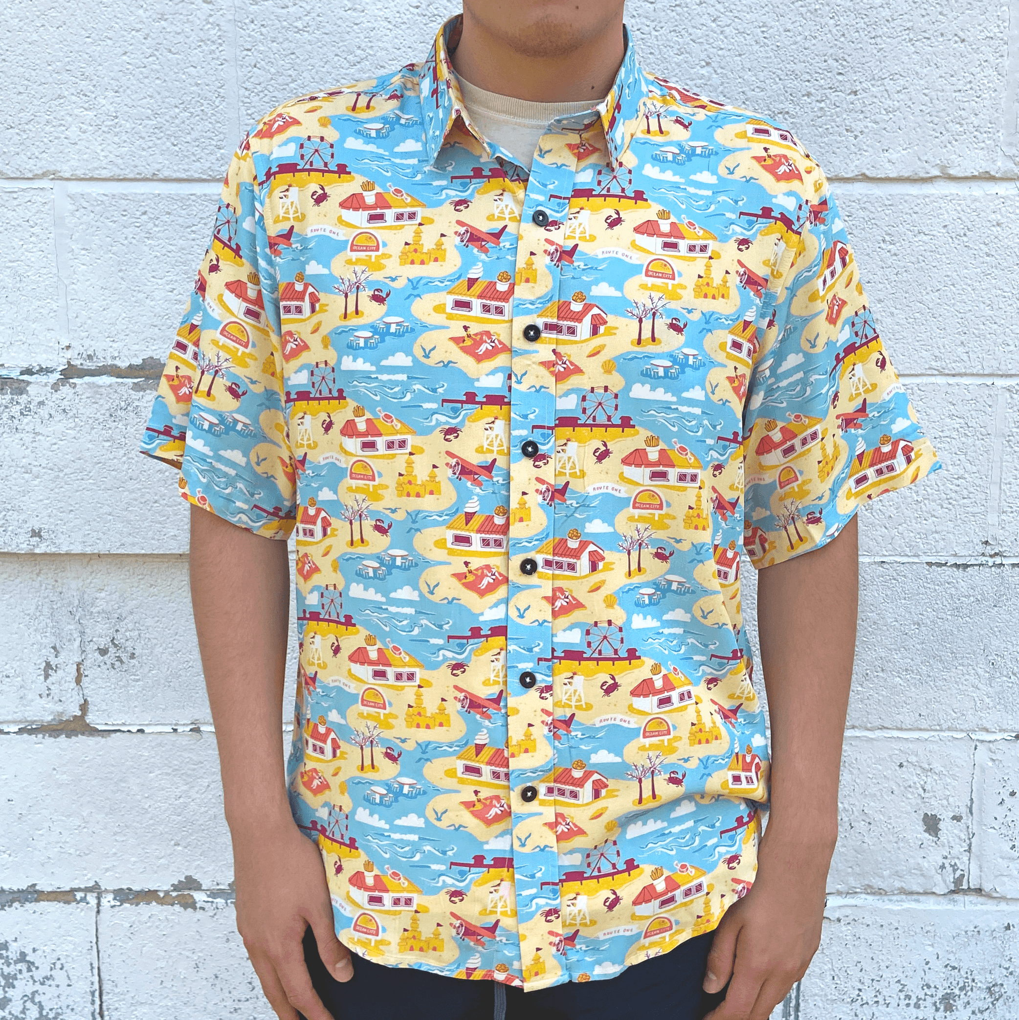 *PRE-ORDER* Down the Ocean / Hawaiian Shirt (Estimated Ship Date June 25) - Route One Apparel