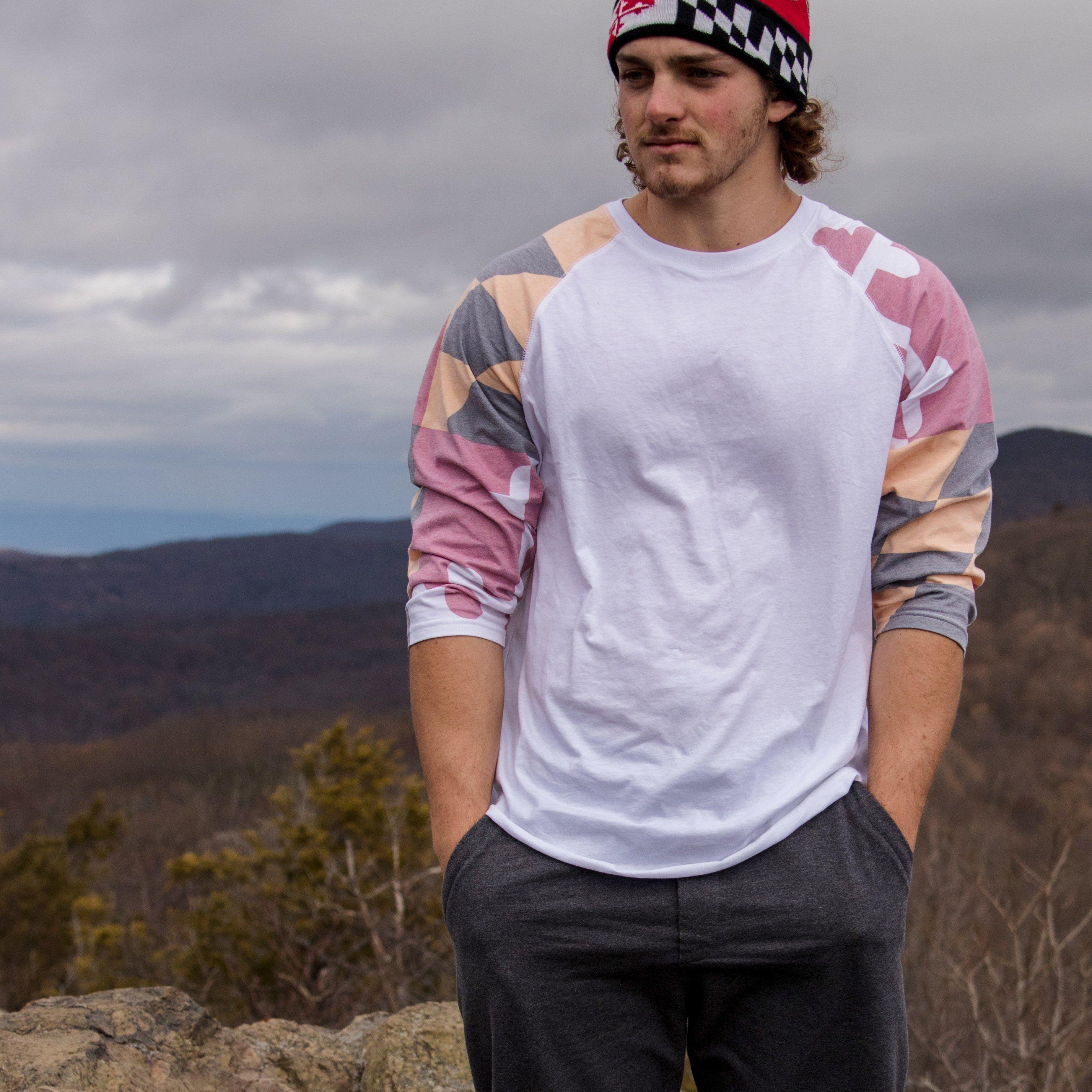 Maryland Flag Sleeves / Baseball Jersey Shirt - Route One Apparel