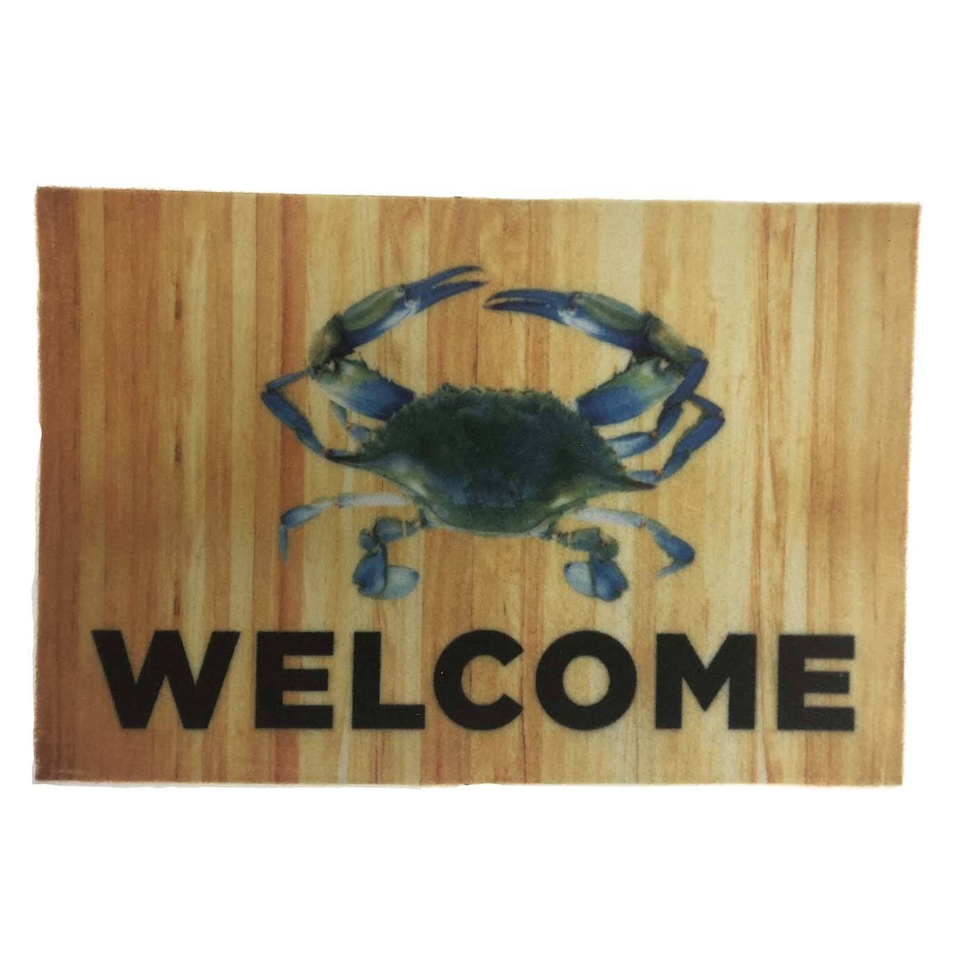 Blue Crab Welcome / Door Mat - Route One Apparel