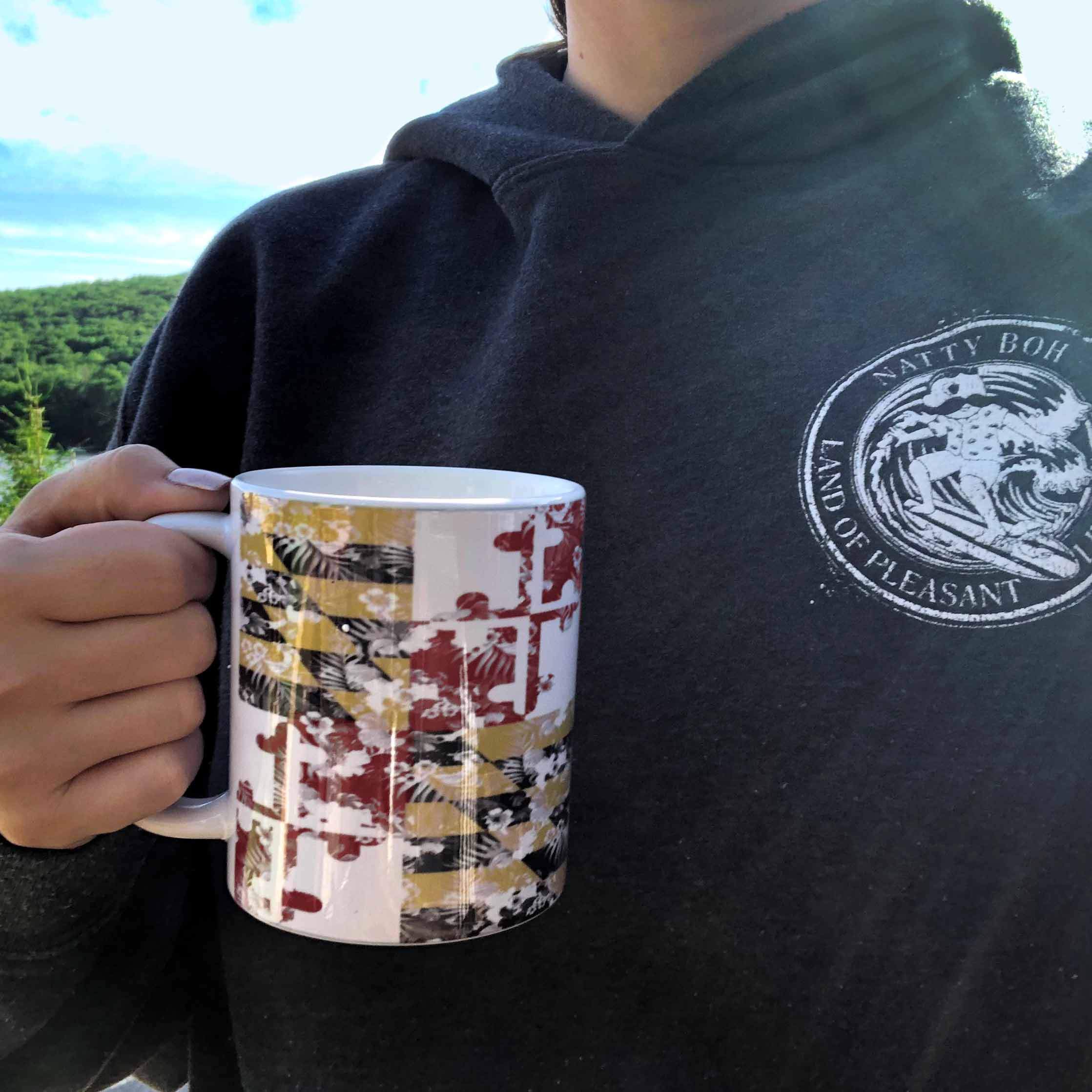 Maryland Flag Floral / Mug - Route One Apparel