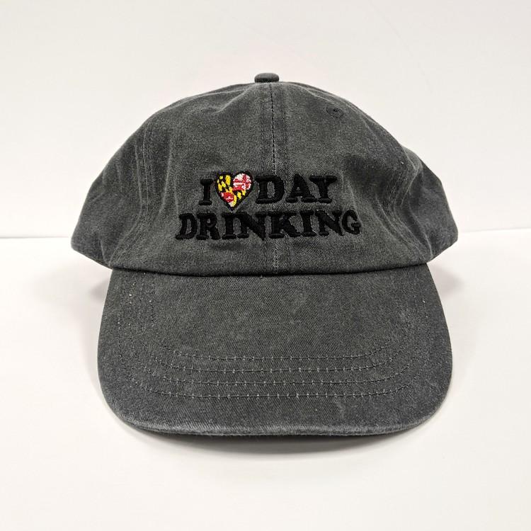 I Heart Day Drinking (Washed Charcoal) / Baseball Hat - Route One Apparel