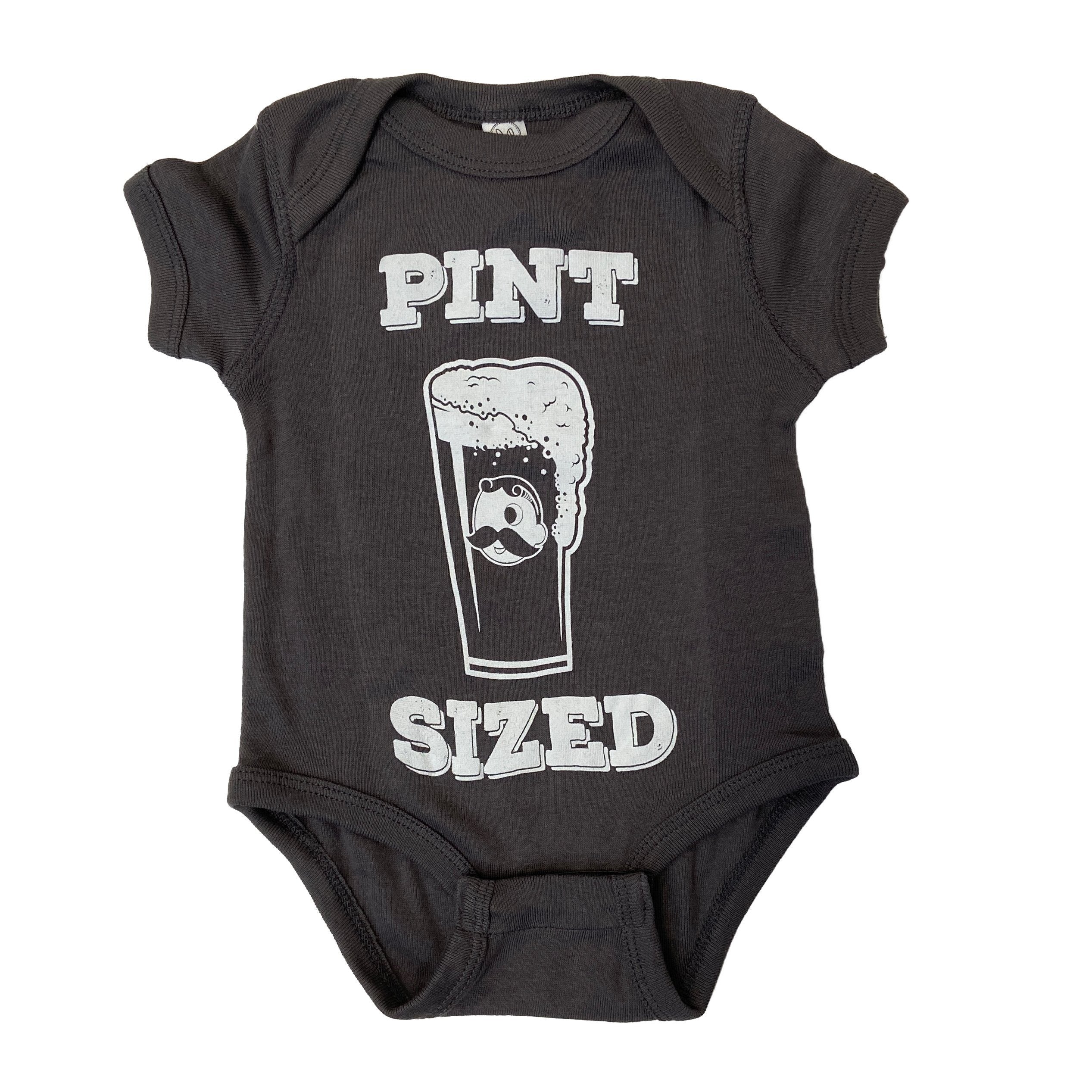 Natty Boh Pint Sized (Charcoal) / Baby Onesie - Route One Apparel