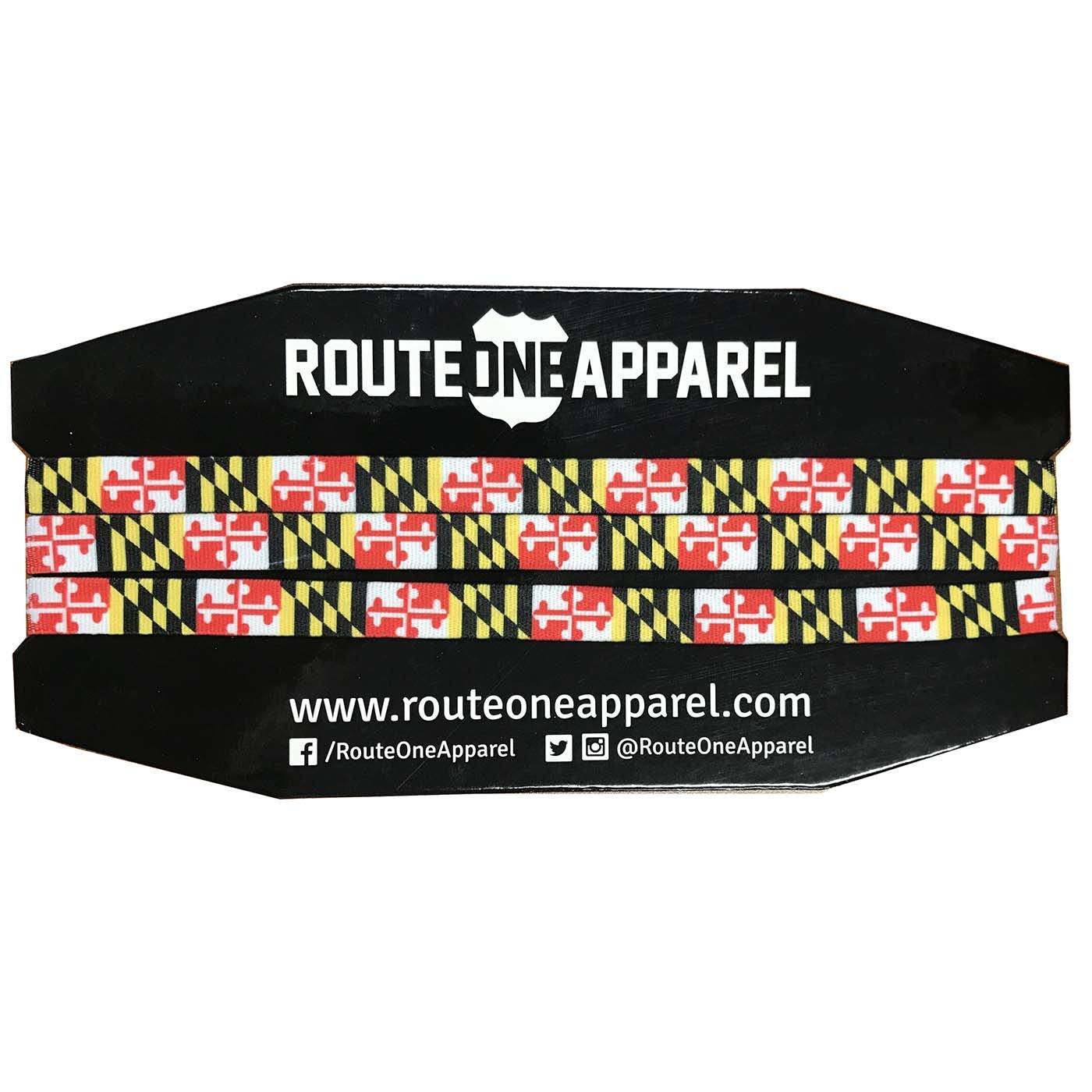 Maryland Flag 3-Piece / Thin Athletic Headband - Route One Apparel