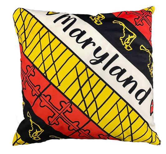 Maryland Stripes / Throw Pillow - Route One Apparel