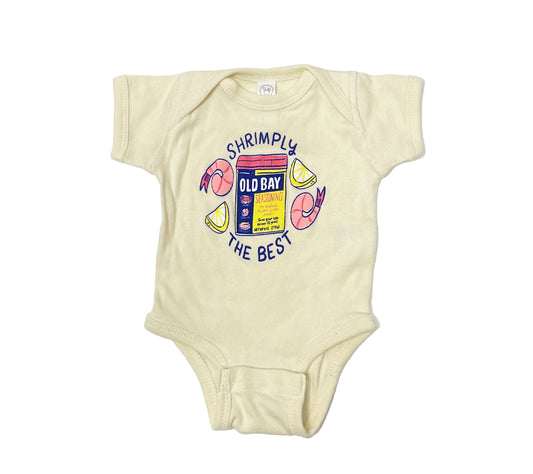 Shrimply The Best (Natural) / Baby Onesie - Route One Apparel