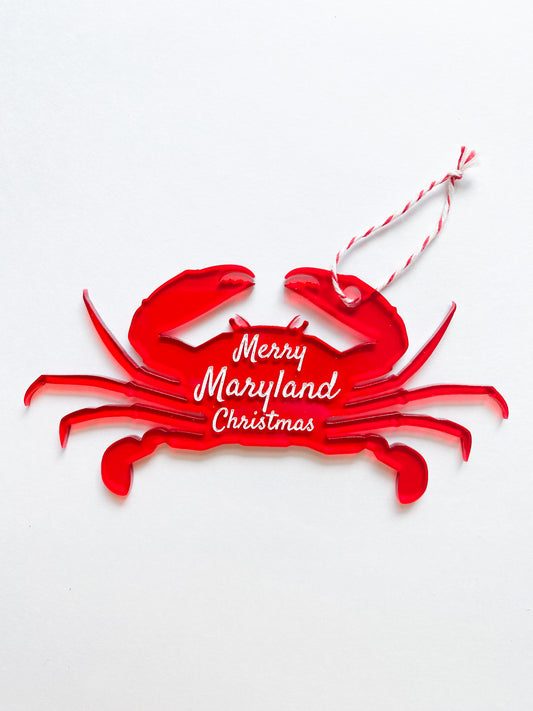 Merry Maryland Christmas Crab / Ornament - Route One Apparel