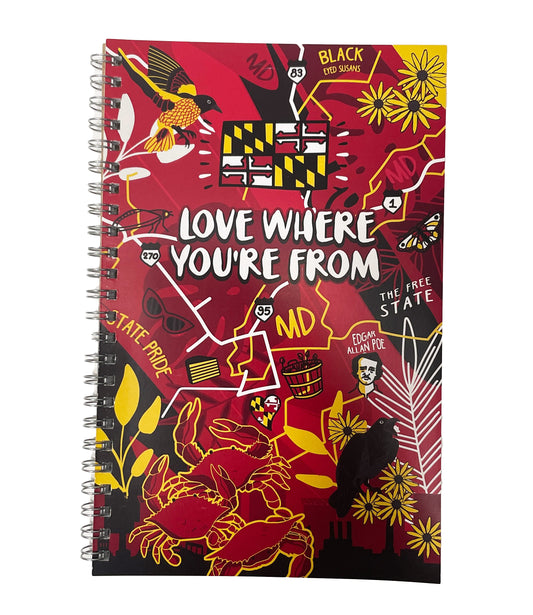 Love Where You're From / Spiral Notebook - Route One Apparel