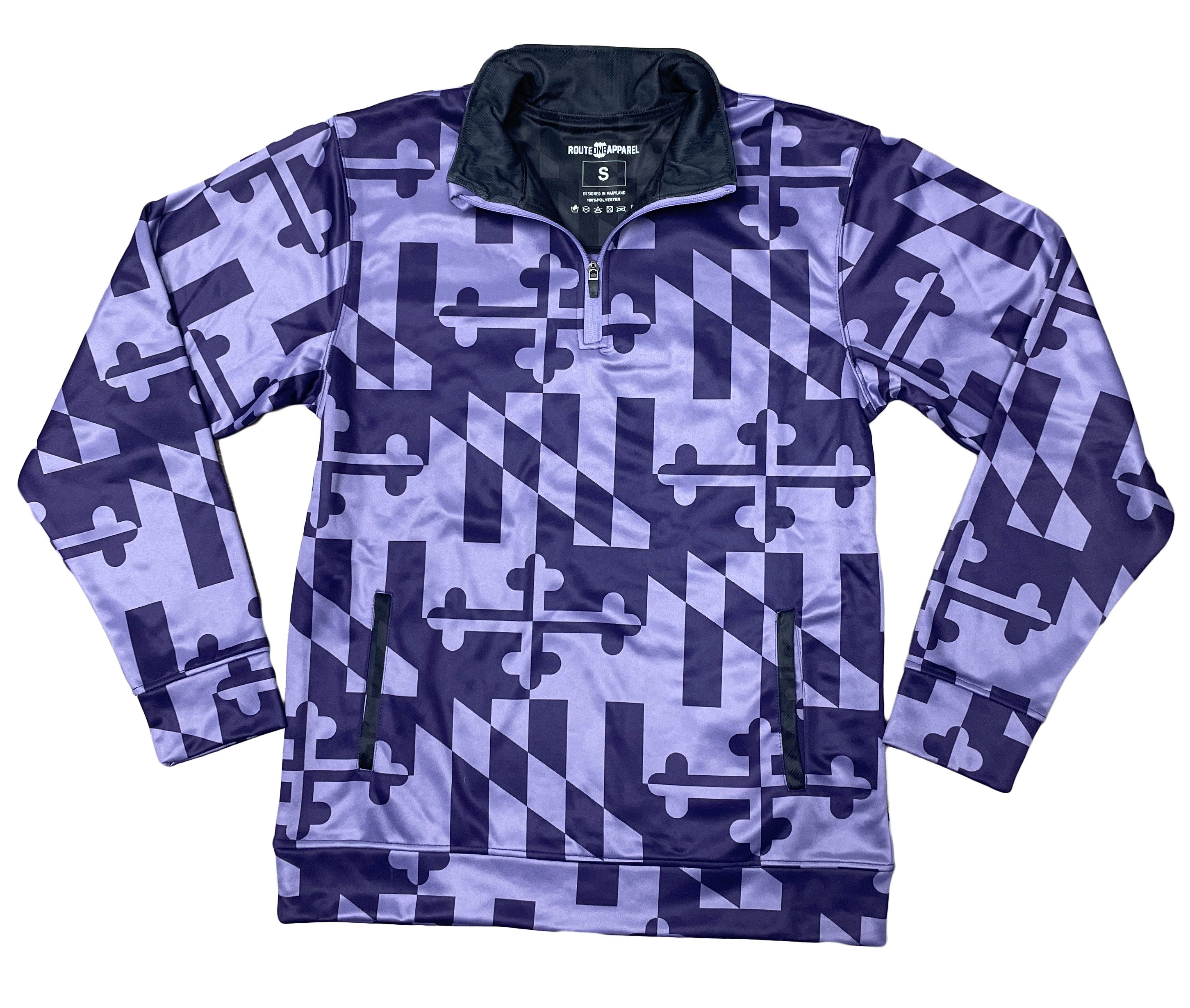 Maryland Flag (Purple Monochrome) / Pullover - Route One Apparel