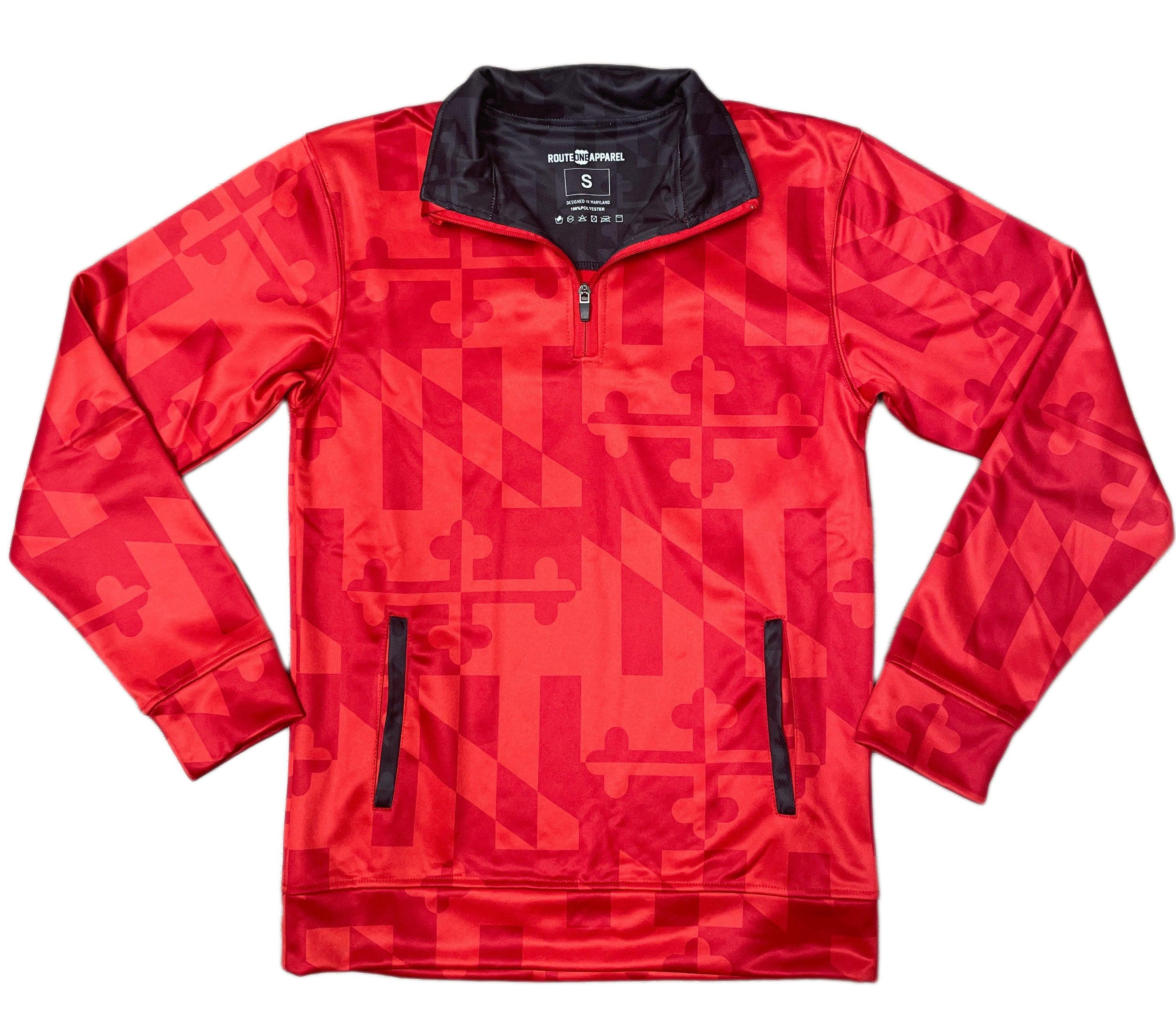 Maryland Flag (Red Monochrome) / Pullover - Route One Apparel