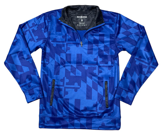 Maryland Flag (Blue Monochrome) / Pullover - Route One Apparel