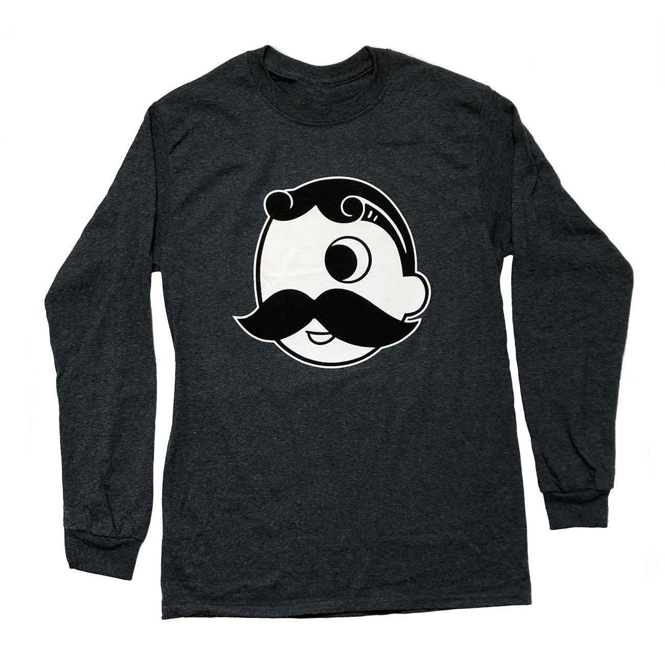 Natty Boh Logo (Dark Heather Grey) / Long Sleeve Shirt - Route One Apparel