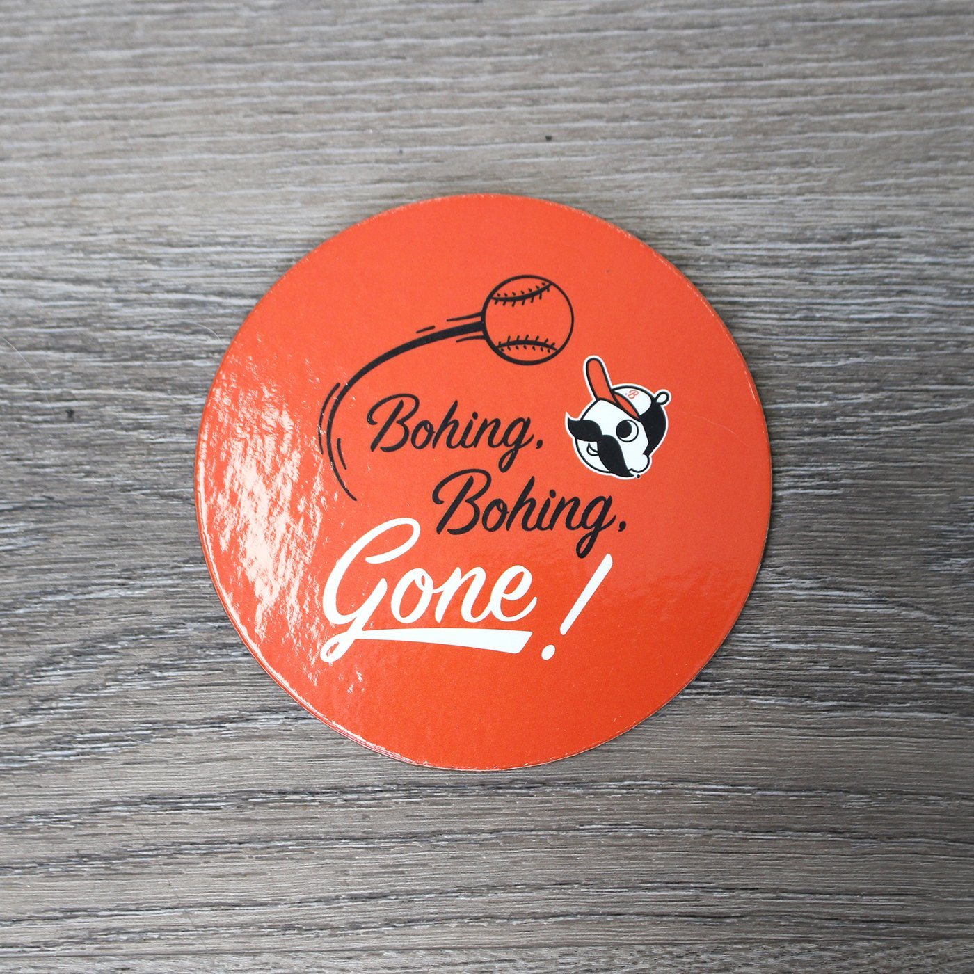 Bohing, Bohing, Gone! National Bohemian Baseball (Orange) / Cork Coaster - Route One Apparel