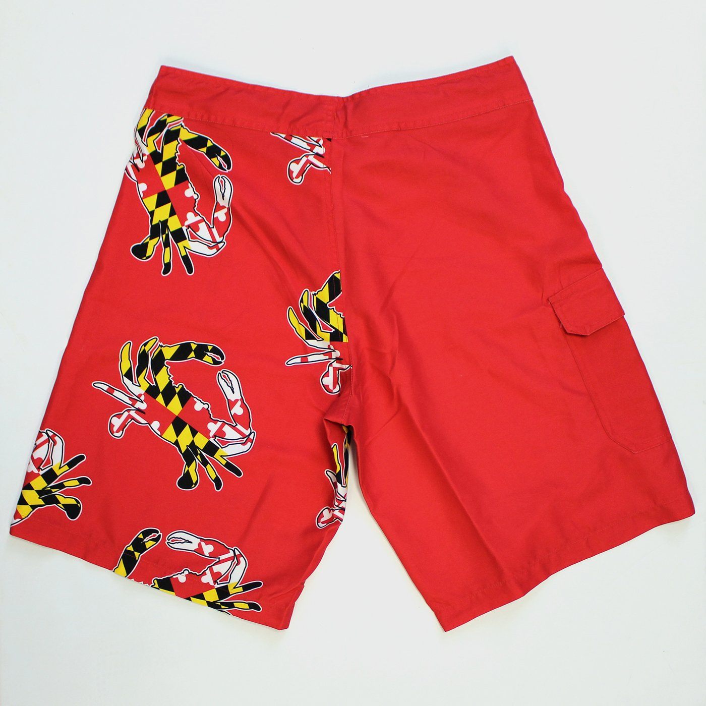 Maryland Full Flag Crab (Red) / Board Shorts - Route One Apparel