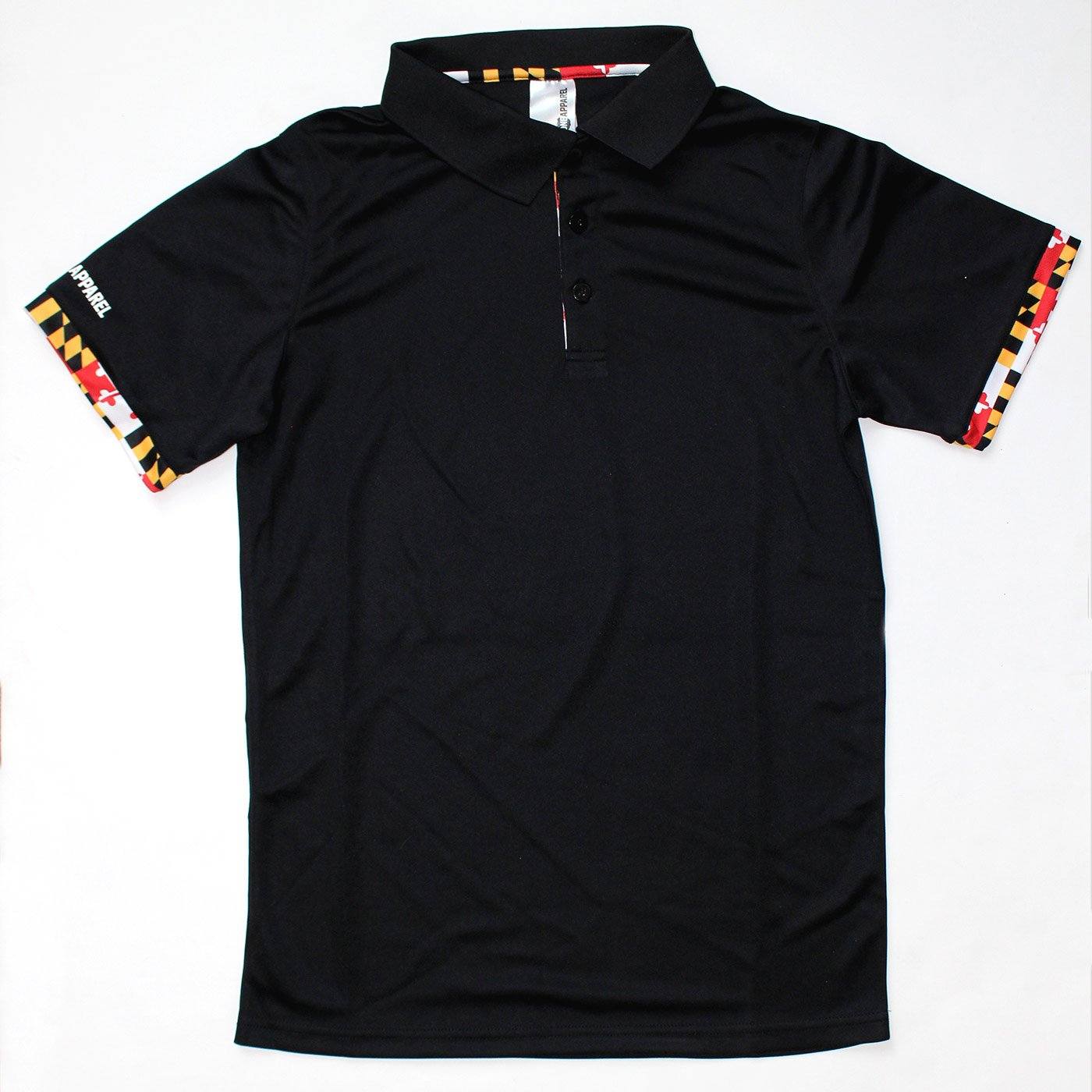Maryland Flag (Black) / Polo - Route One Apparel