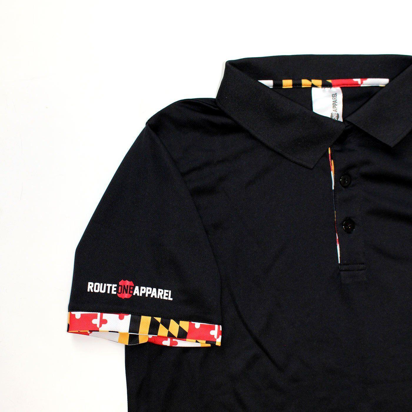 Maryland Flag (Black) / Polo - Route One Apparel