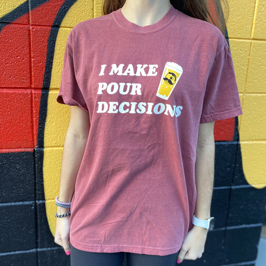 I Make Pour Decisions - Boh Beer (Red) / Shirt - Route One Apparel