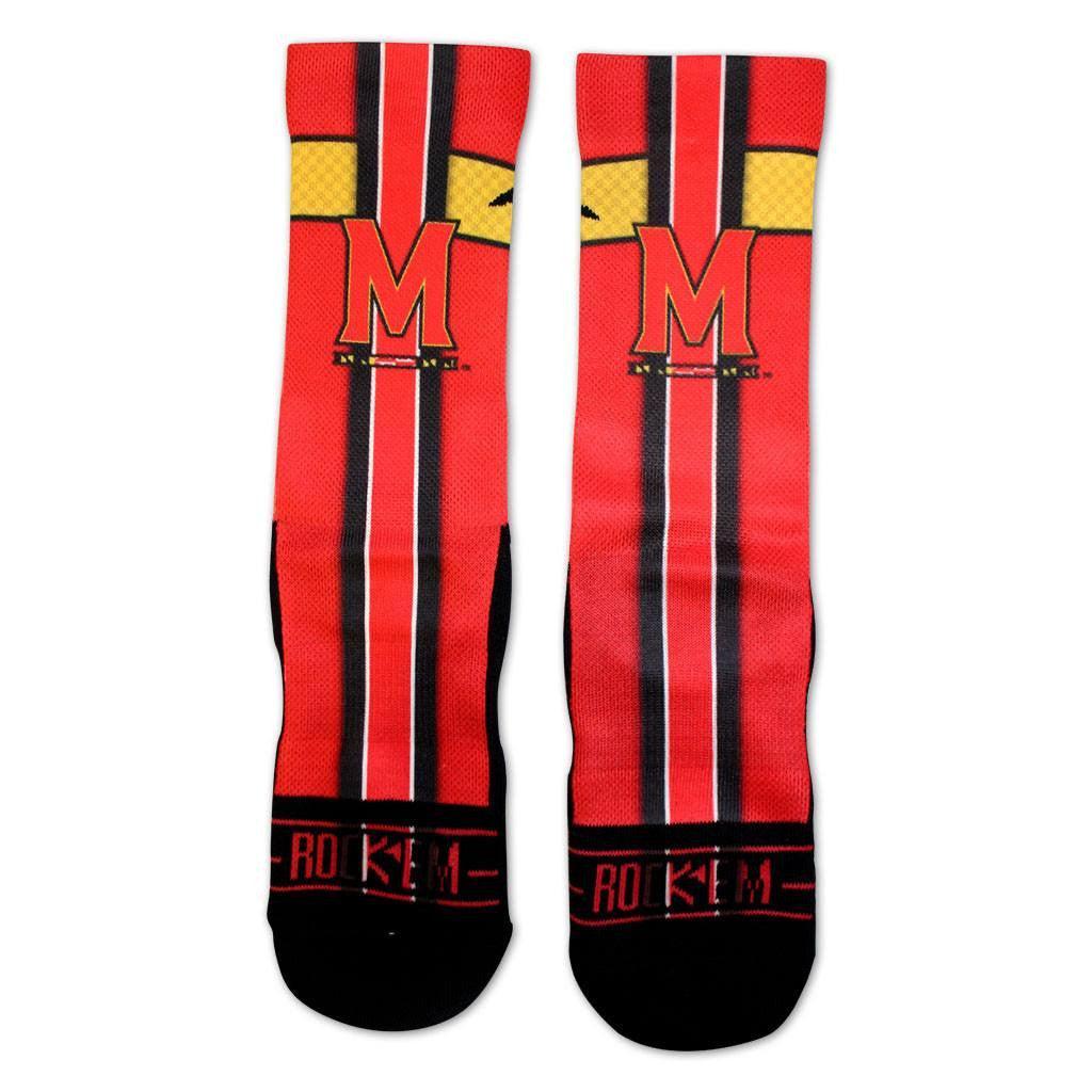 University of Maryland Jersey Series (Red) / Crew Socks - Route One Apparel
