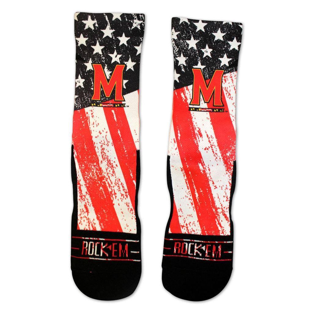 University of Maryland Stars & Stripes / Crew Socks - Route One Apparel