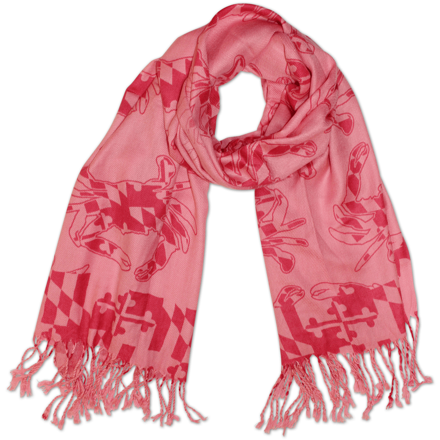 Maryland Crab Pattern *Pink Edition* (Pink) / Scarf - Route One Apparel