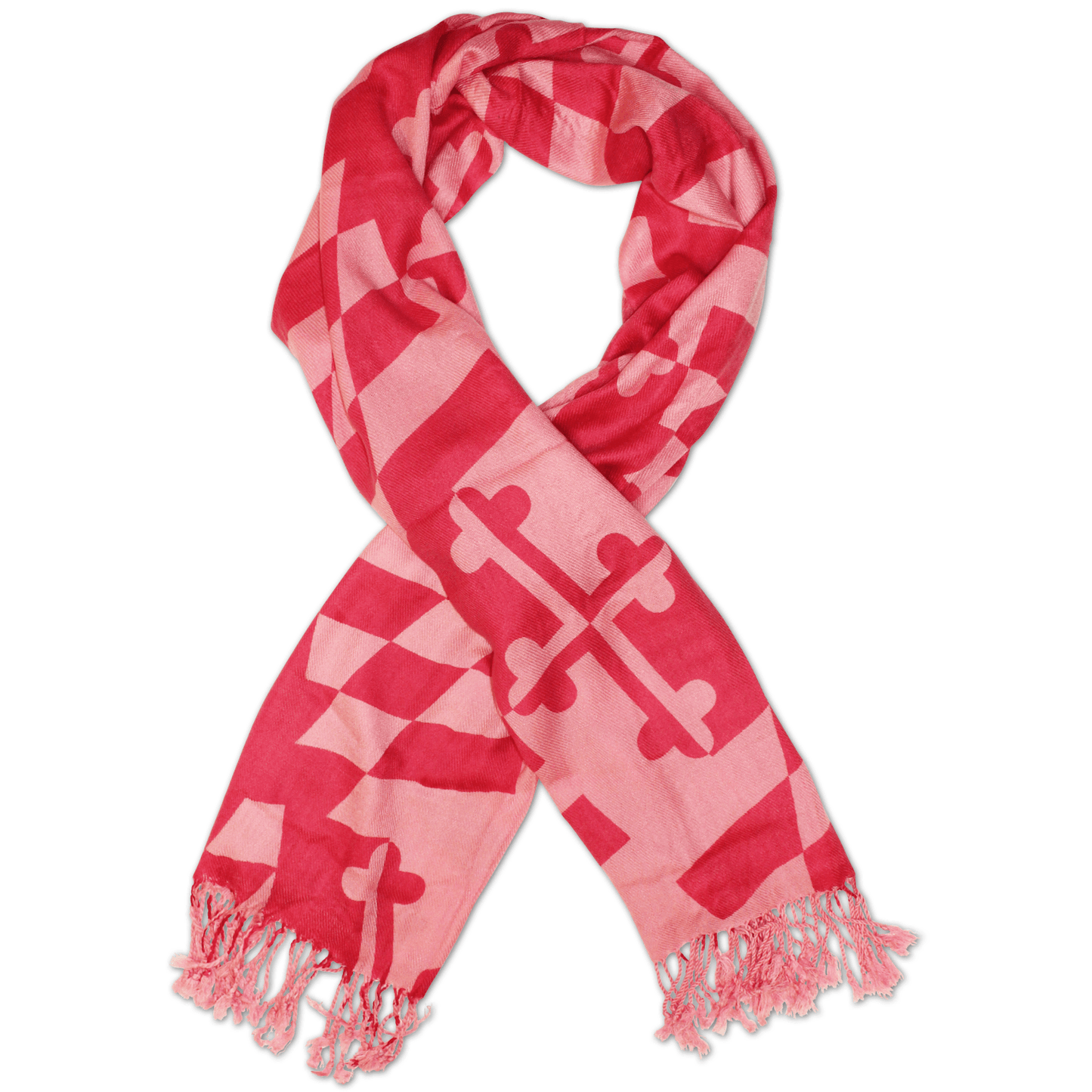 Pink Two-Tone Maryland Flag / Scarf - Route One Apparel