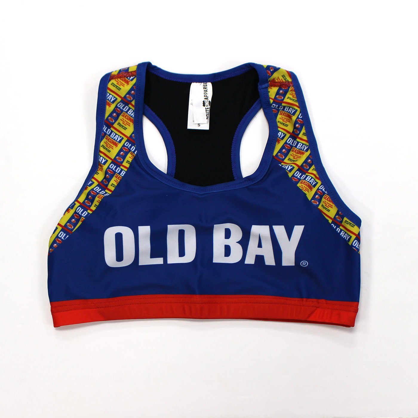 Old Bay Text (Blue) / Sports Bra - Route One Apparel