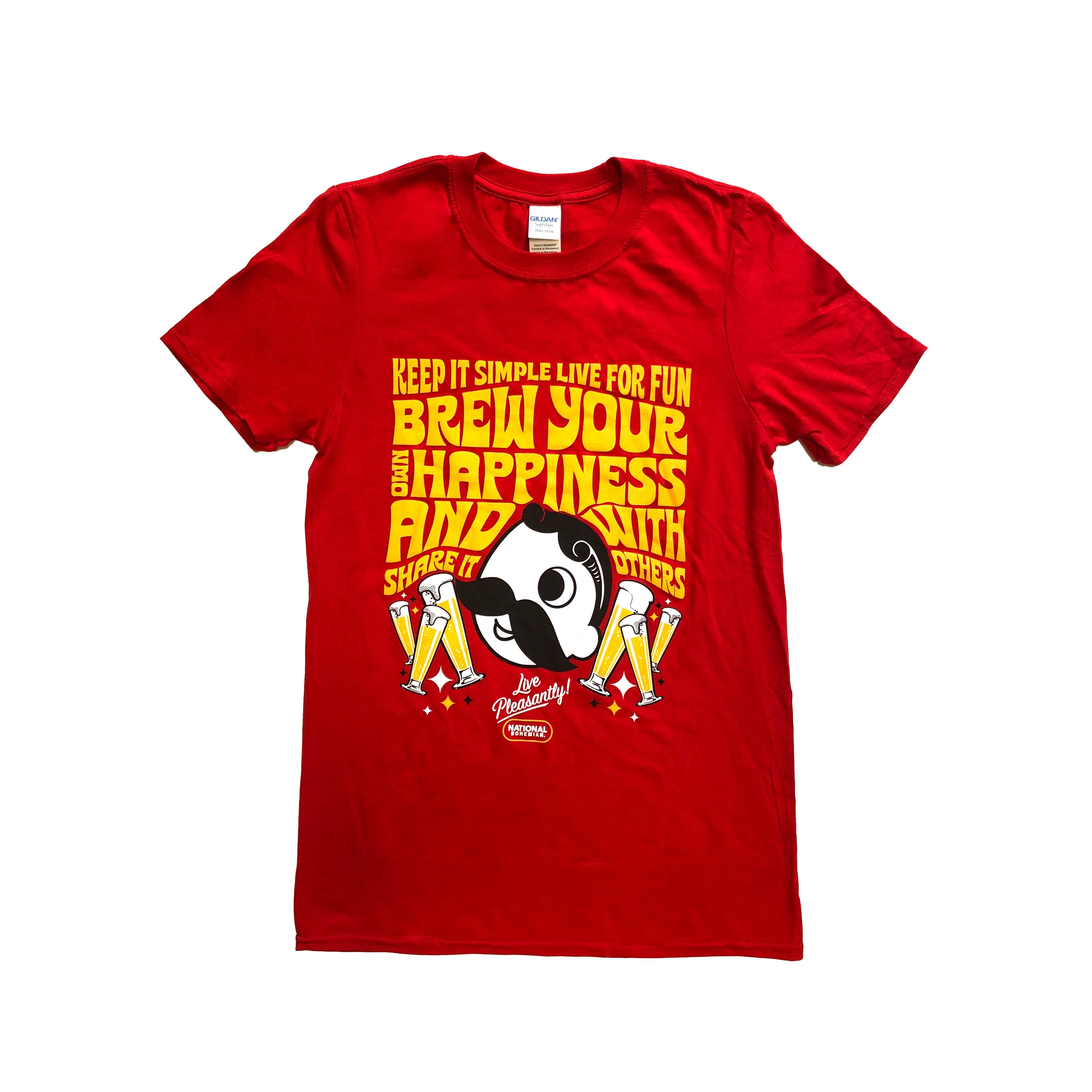 Natty Boh Brew Your Happiness (Red) / Shirt - Route One Apparel