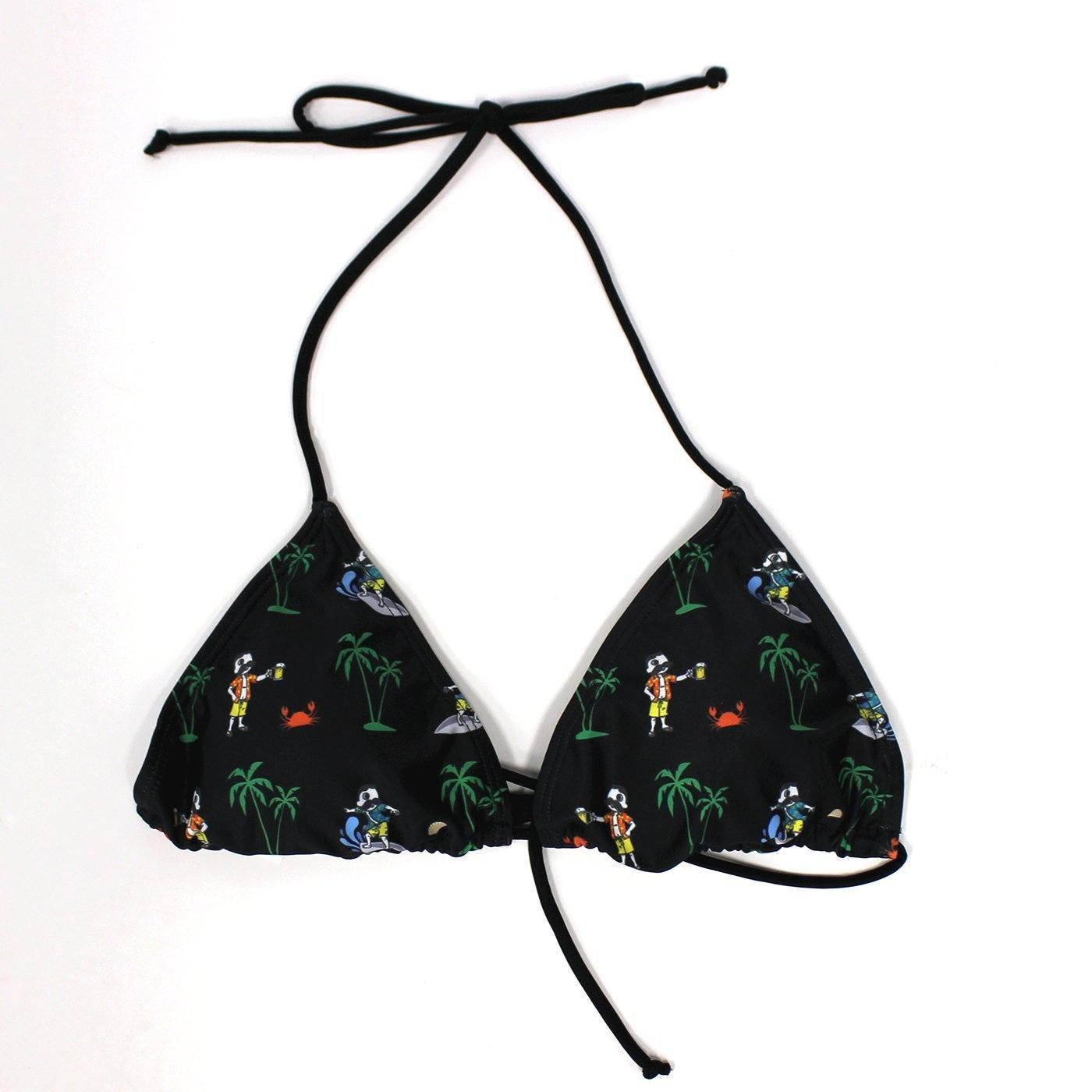 Natty Boh Surf (Black) / Bikini Top - Route One Apparel