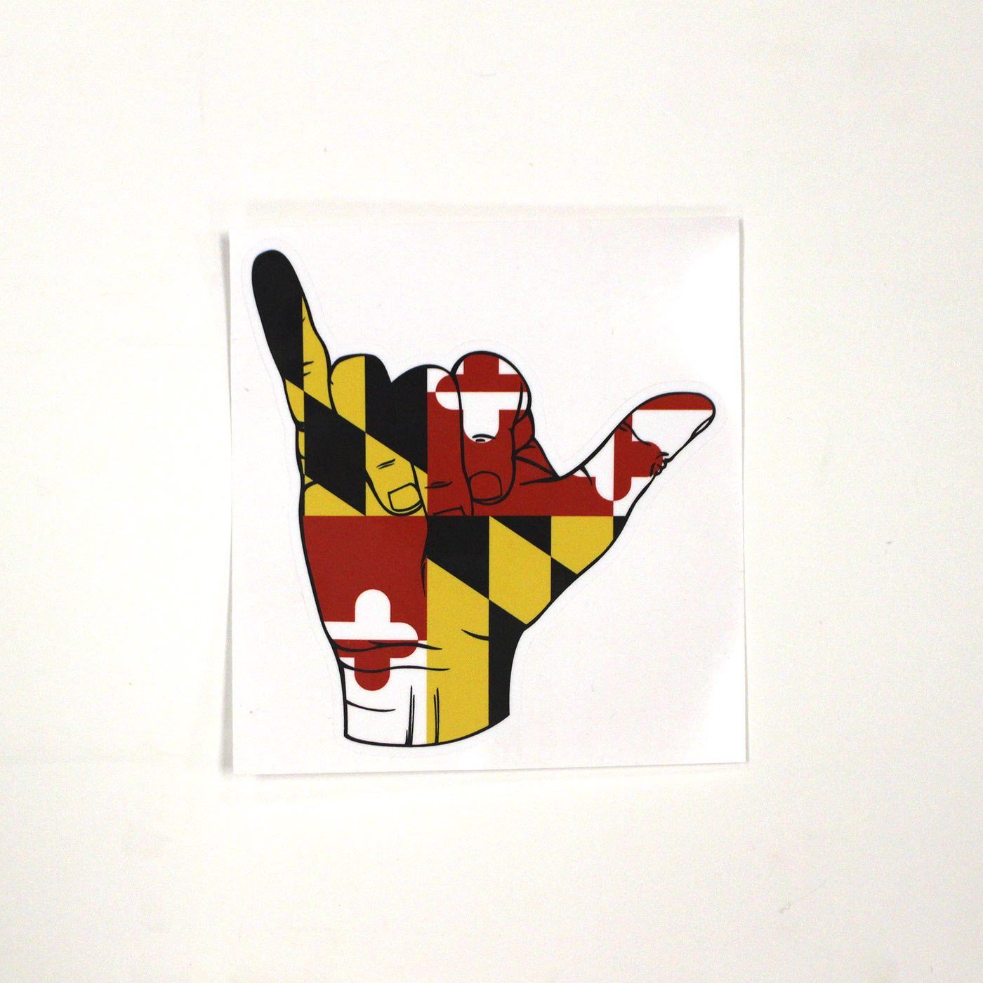 Maryland Flag Hang Loose Sign / Sticker - Route One Apparel