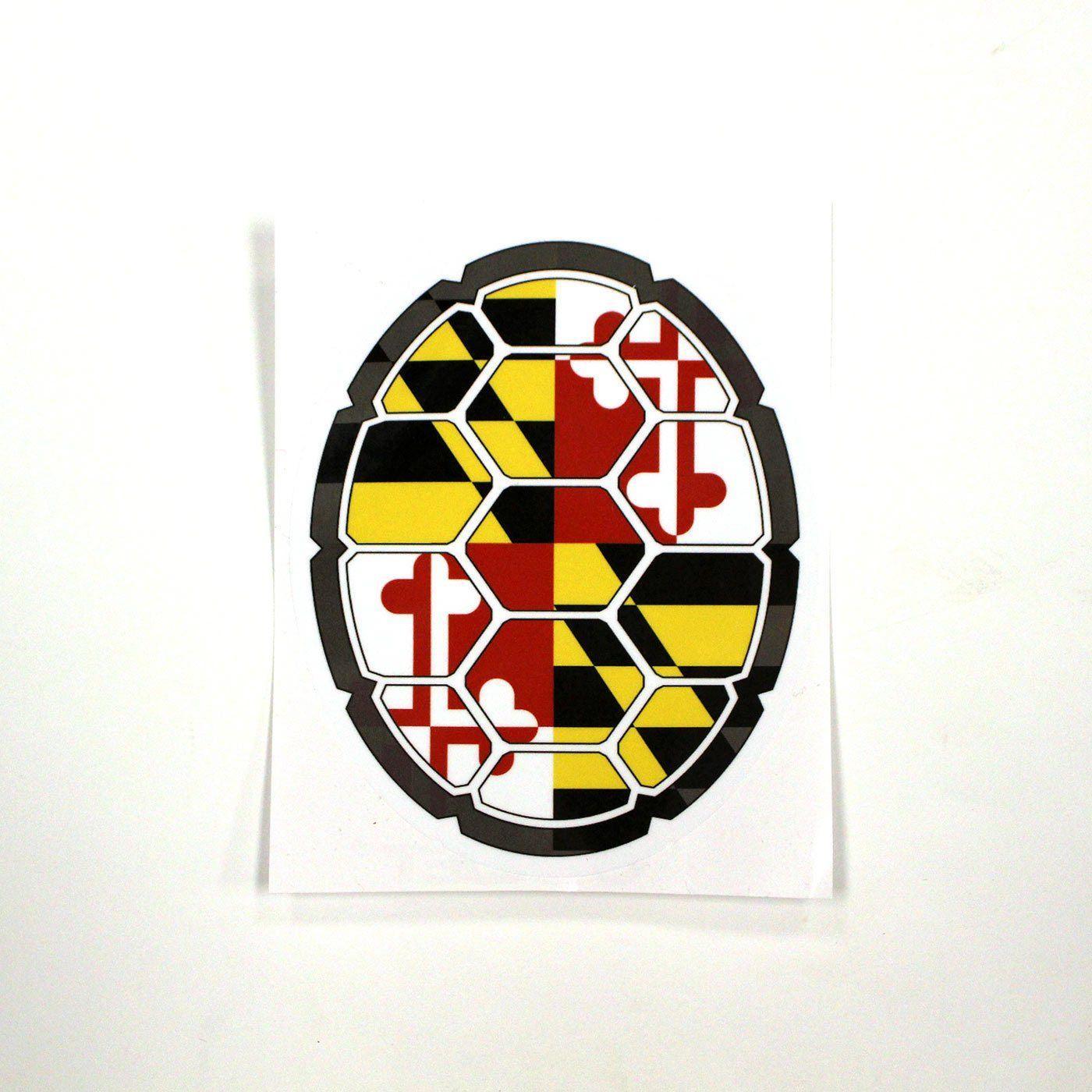 Maryland Flag Turtle Shell / Sticker - Route One Apparel
