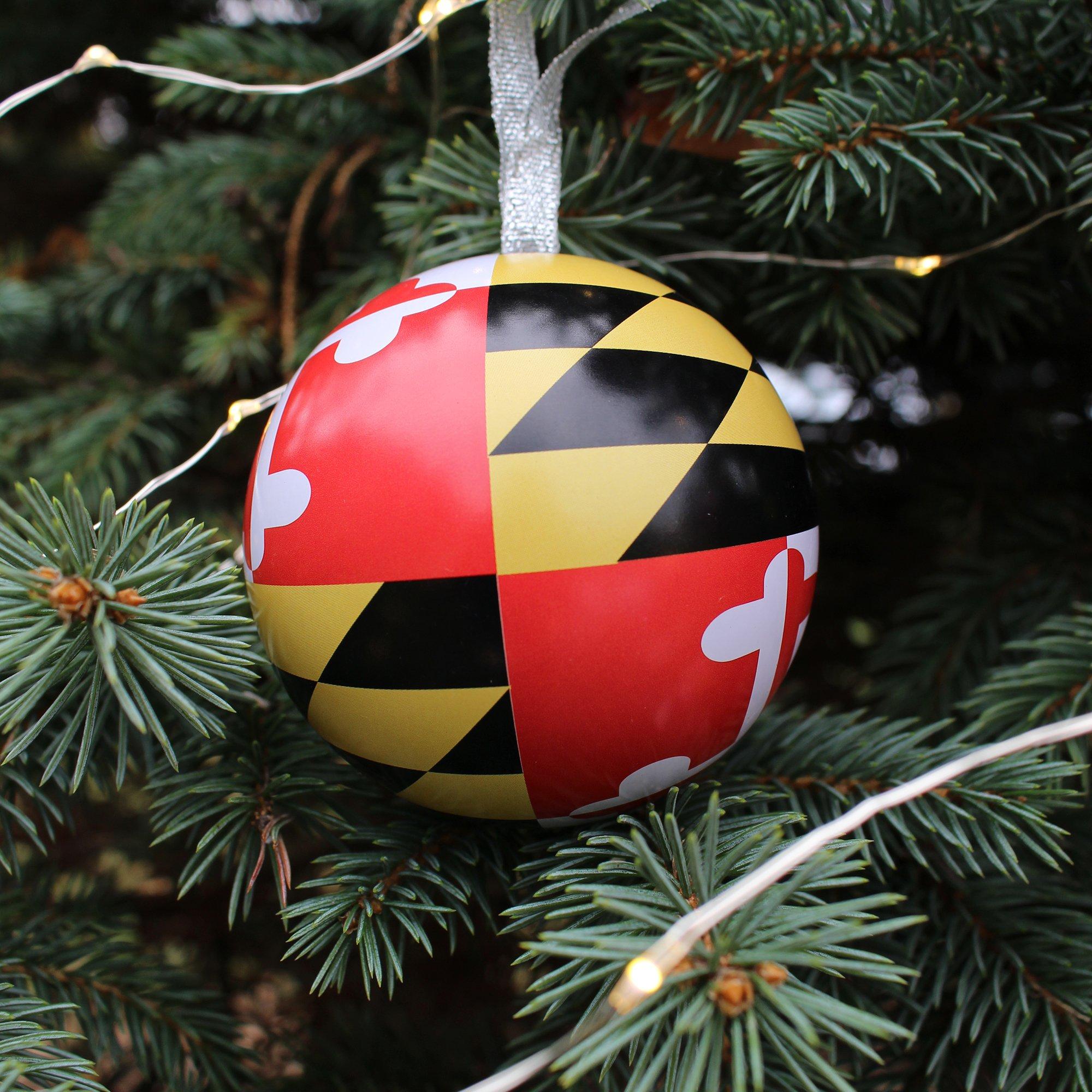 Maryland Flag / Tin Ball Ornament - Route One Apparel