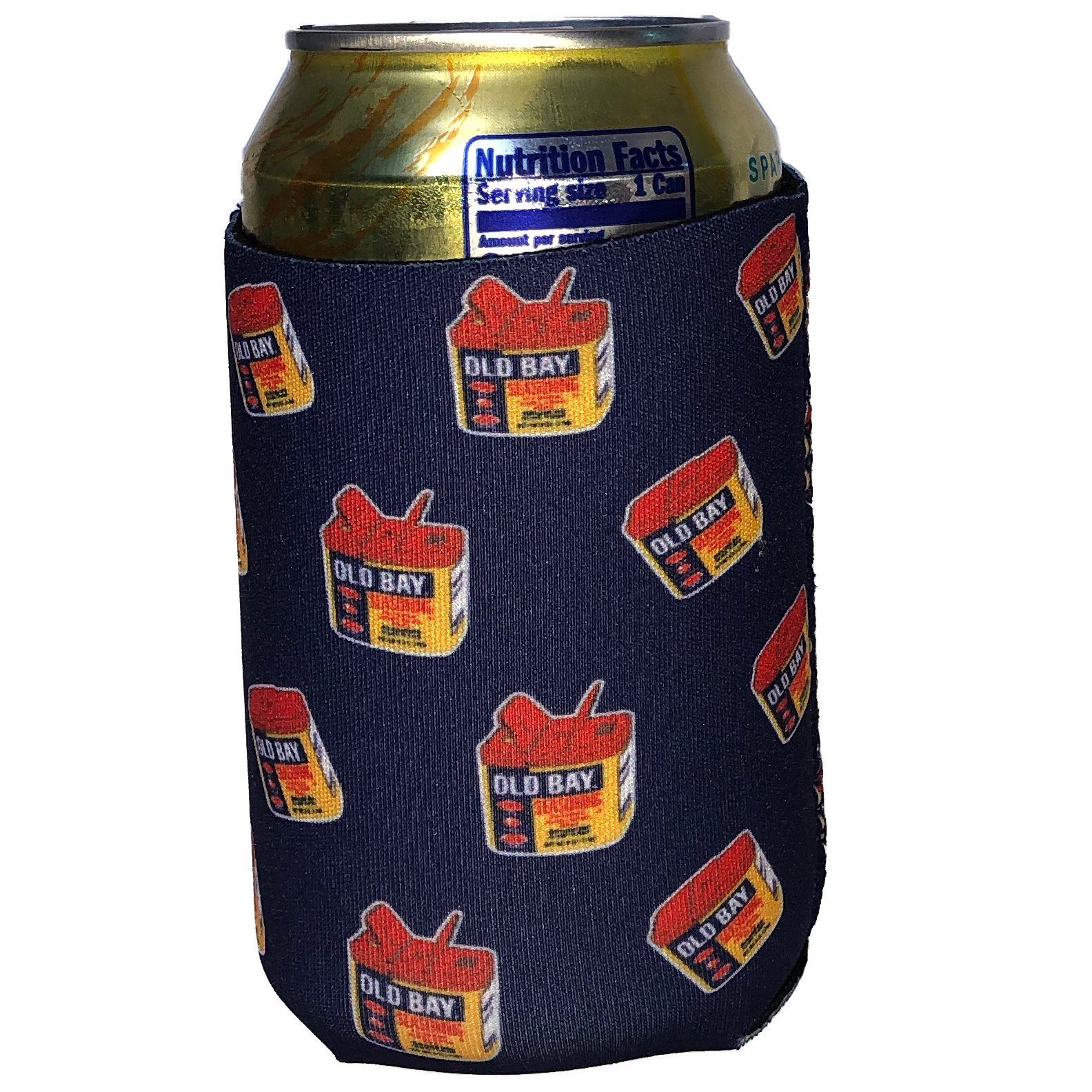 Old Bay 3-D Can Pattern (Blue) / Can Cooler - Route One Apparel