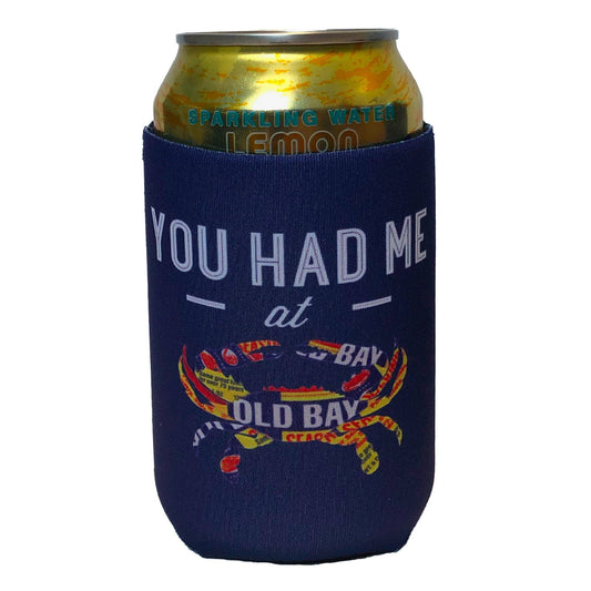"You Had Me At Old Bay" with Old Bay Tin Crab  / Can Cooler - Route One Apparel