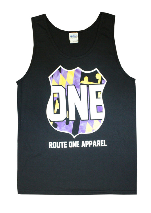 Baltimore Purple & Gold Route One Apparel Shield / Tank - Route One Apparel