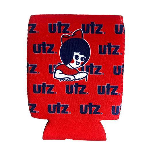 Utz Girl with Text Pattern (Red) / Can Cooler - Route One Apparel