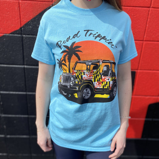Maryland Jeep Road Trippin' (Sky) / Shirt - Route One Apparel