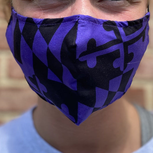 Purple & Black Maryland Flag / Face Mask - Route One Apparel