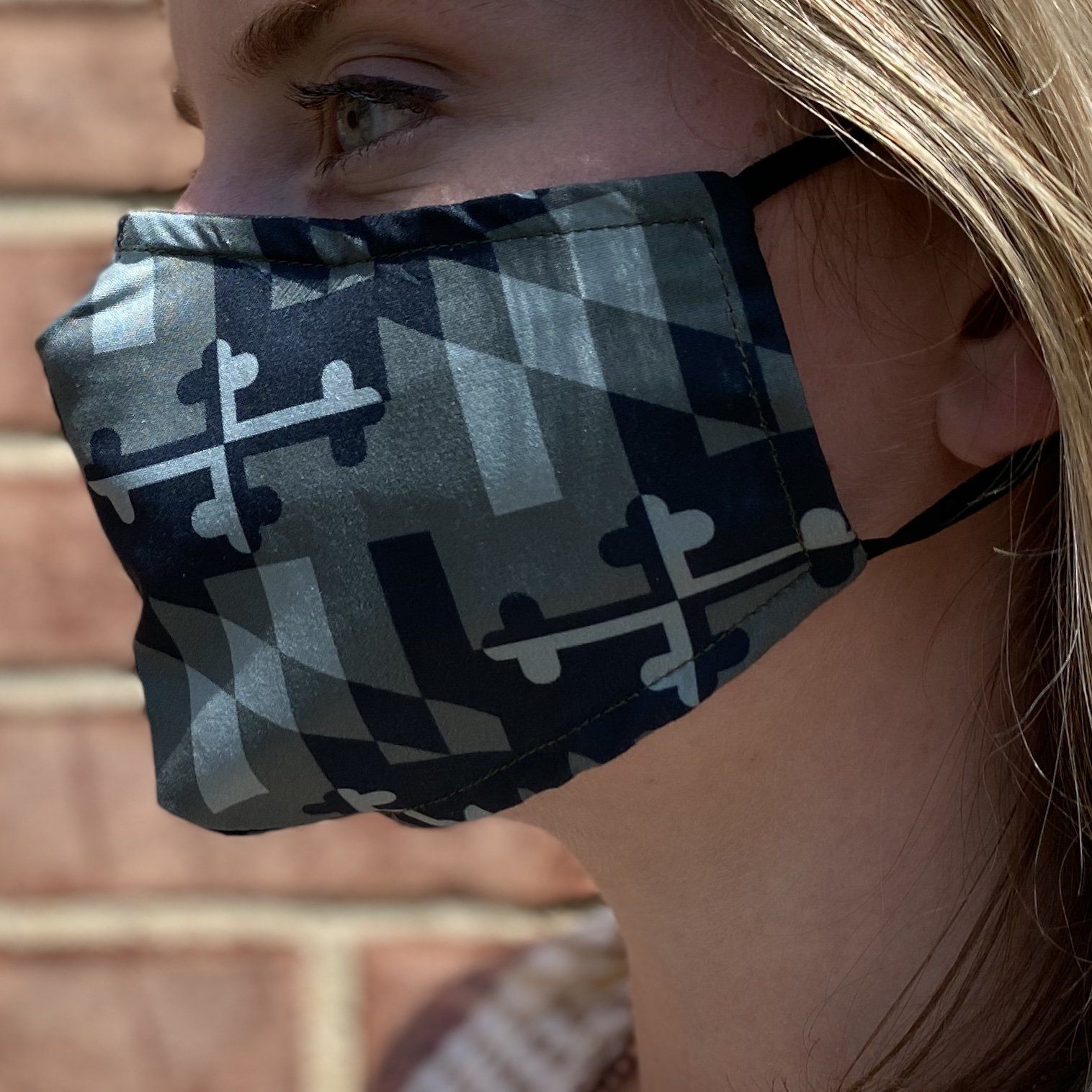 Green Camo Maryland Flag / Face Mask - Route One Apparel