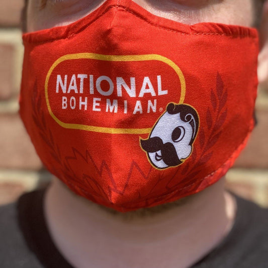 National Bohemian Pill Logo (Red) / Face Mask - Route One Apparel