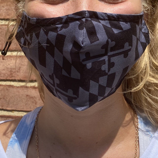 Greyscale Maryland Flag / Face Mask - Route One Apparel