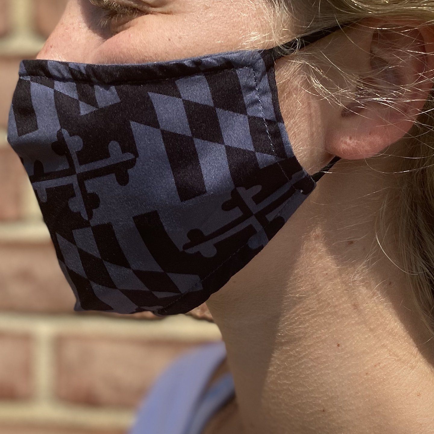 Greyscale Maryland Flag / Face Mask - Route One Apparel