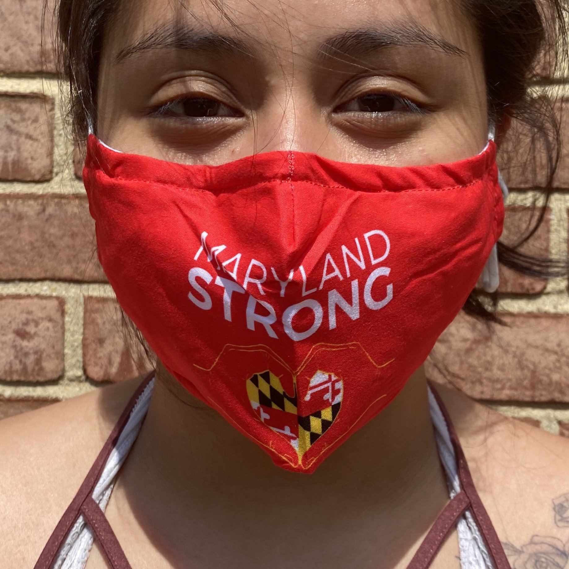 Maryland Strong (Red) / Face Mask - Route One Apparel