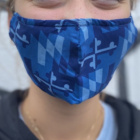 Blue Camo Maryland Flag / Face Mask - Route One Apparel
