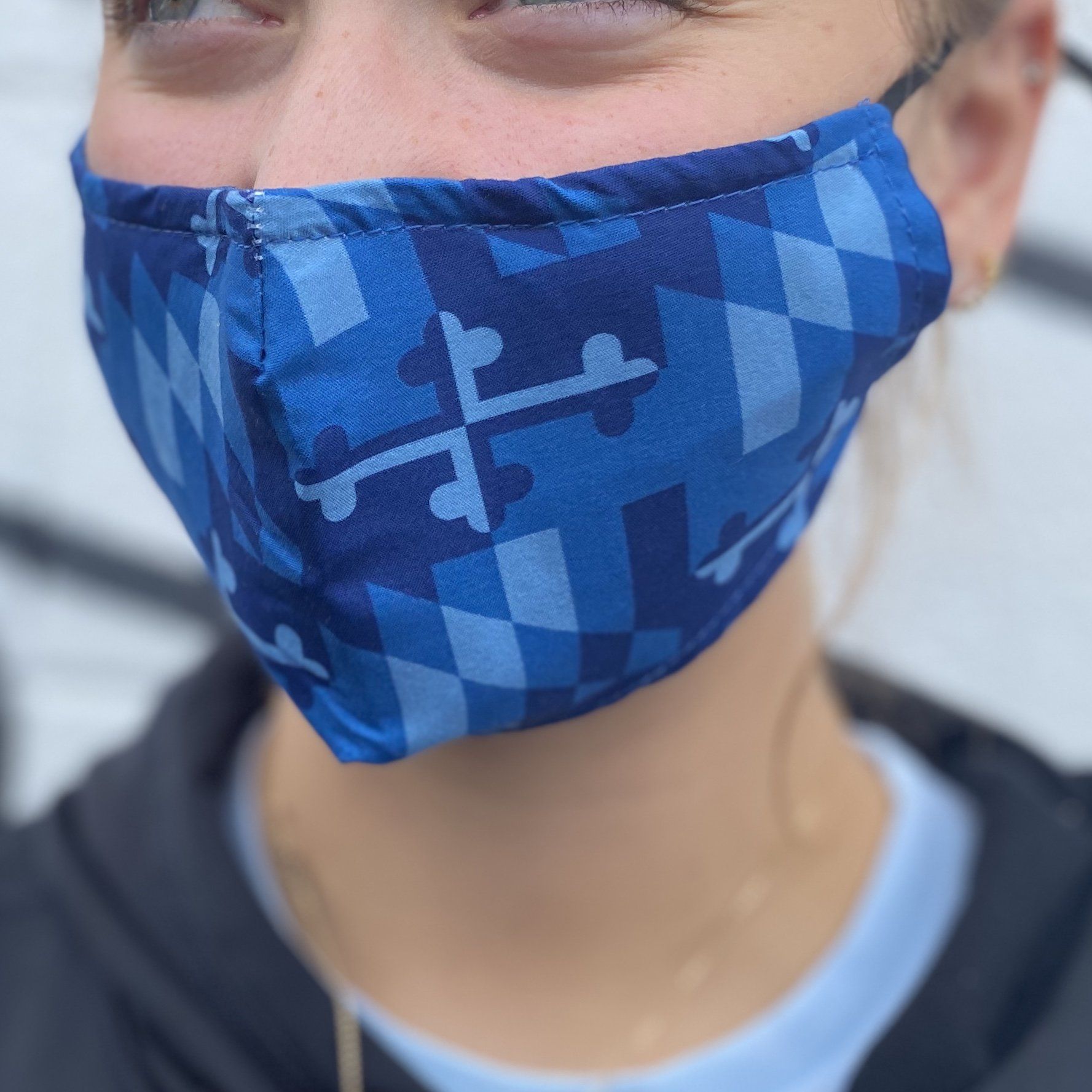 Blue Camo Maryland Flag / Face Mask - Route One Apparel