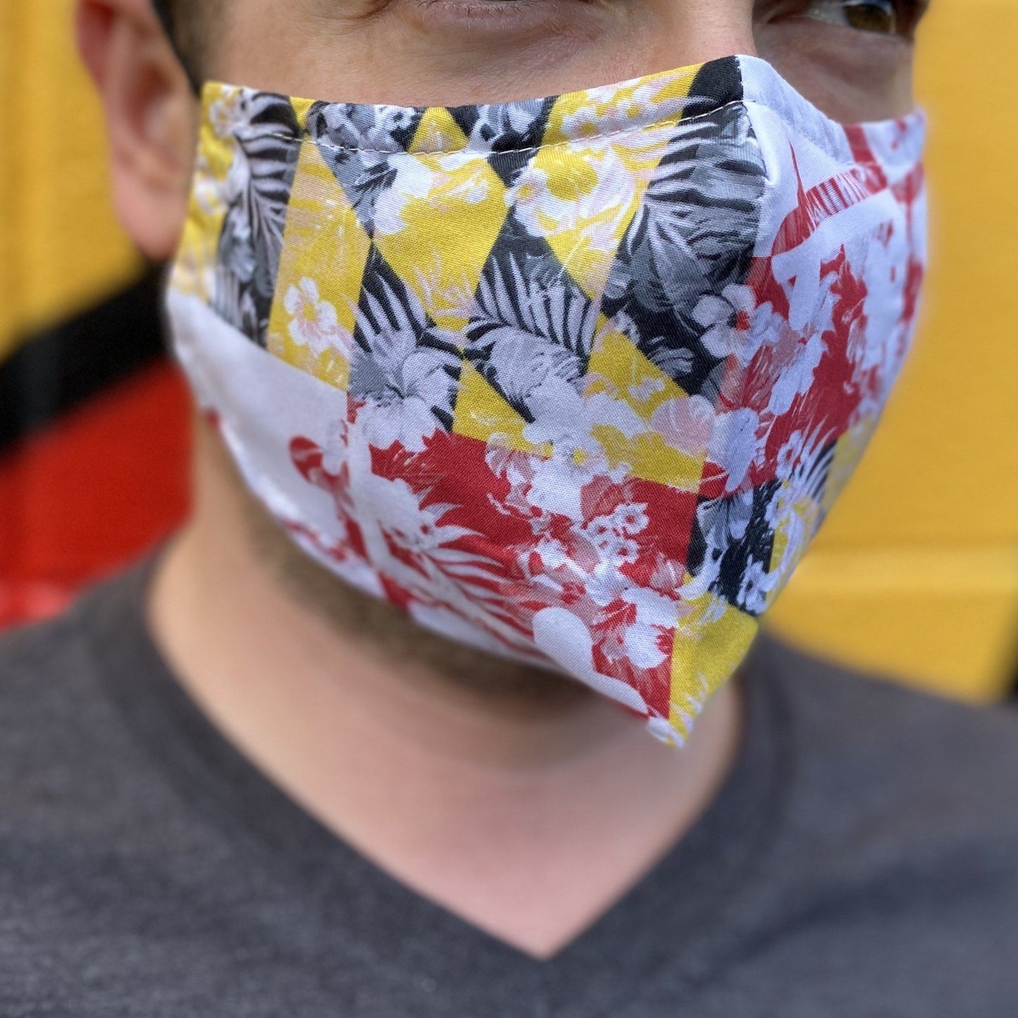 Maryland Flag Floral / Face Mask - Route One Apparel