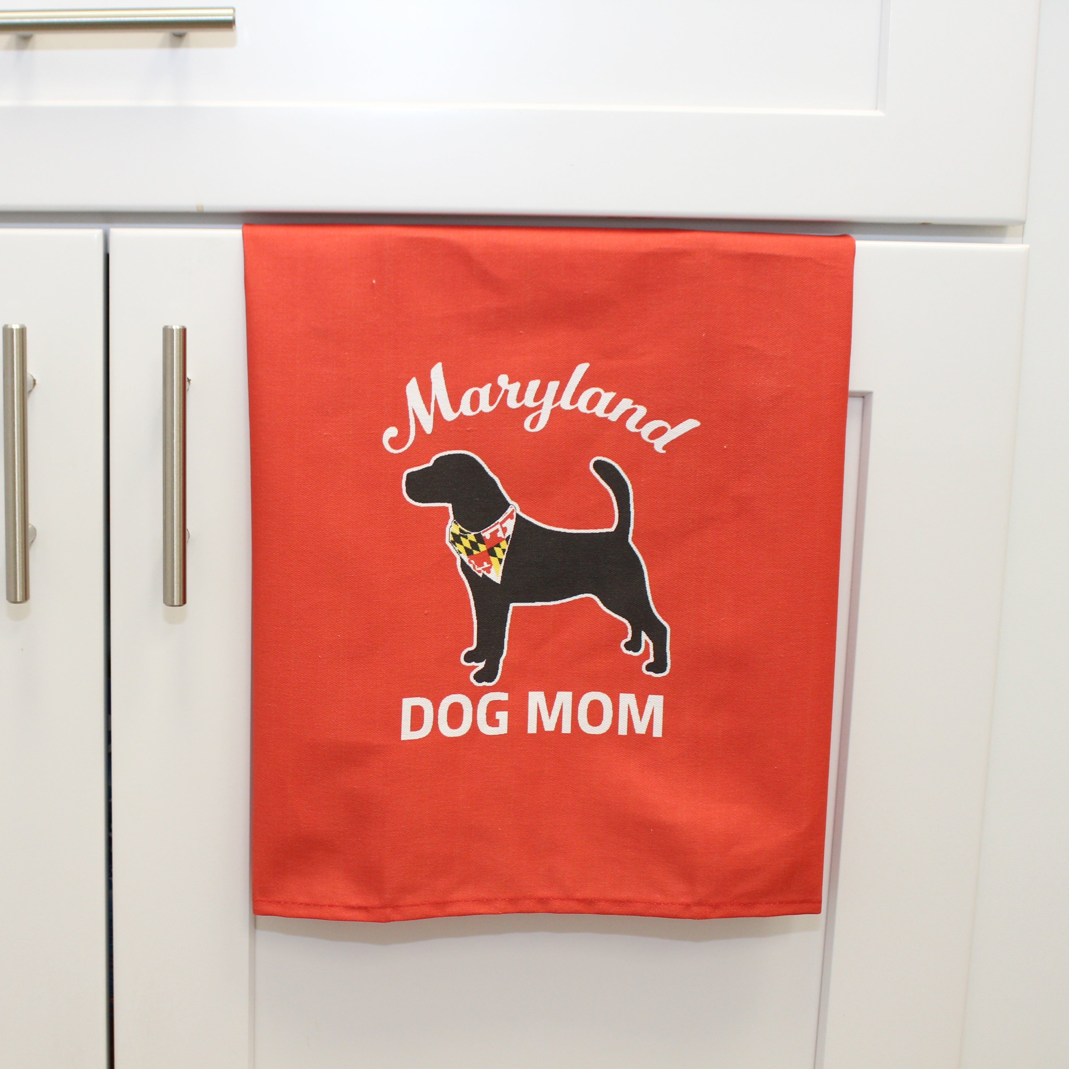 Maryland Dog Mom (Red) / Kitchen Towel - Route One Apparel