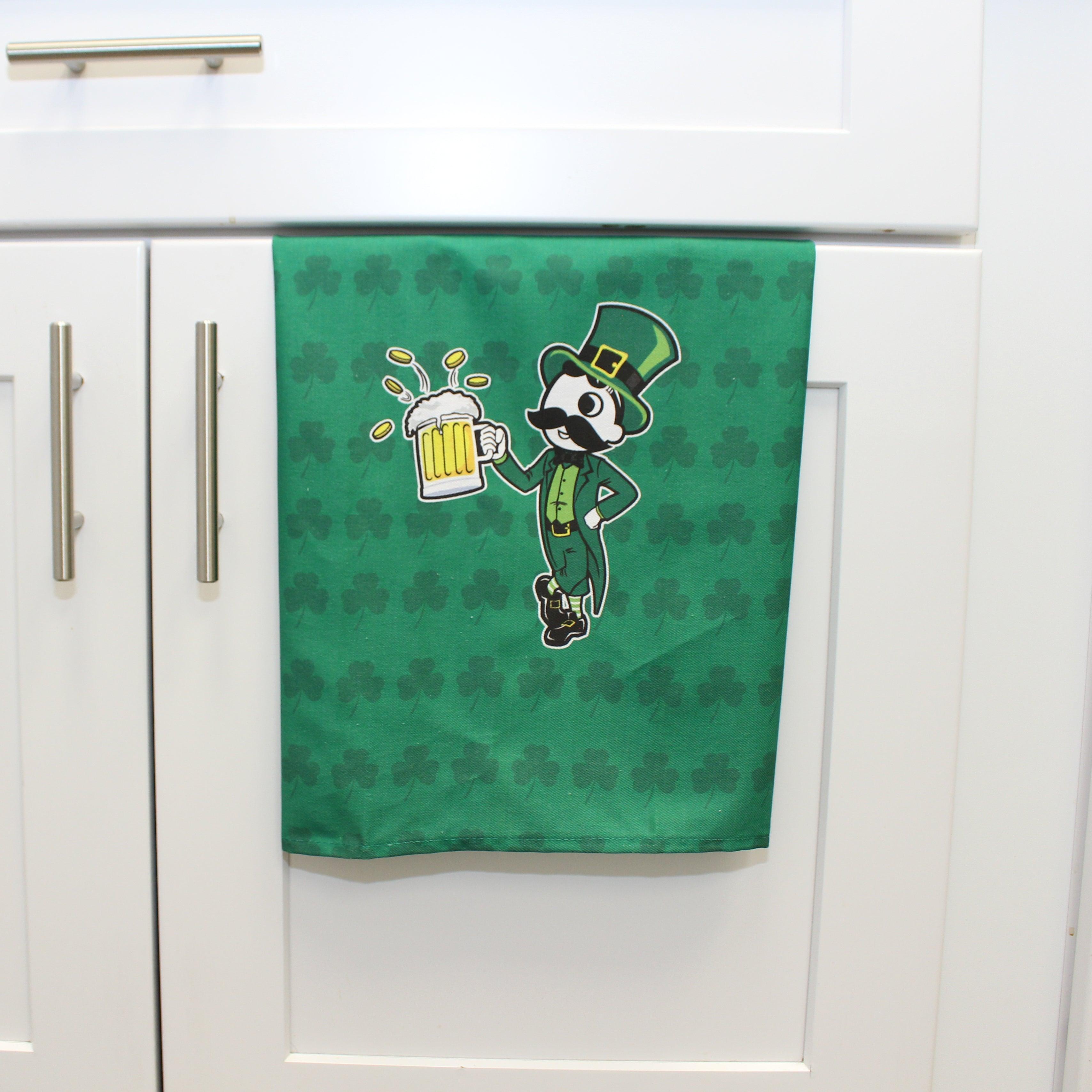 Natty Boh Shamrock (Green) / Kitchen Towel - Route One Apparel